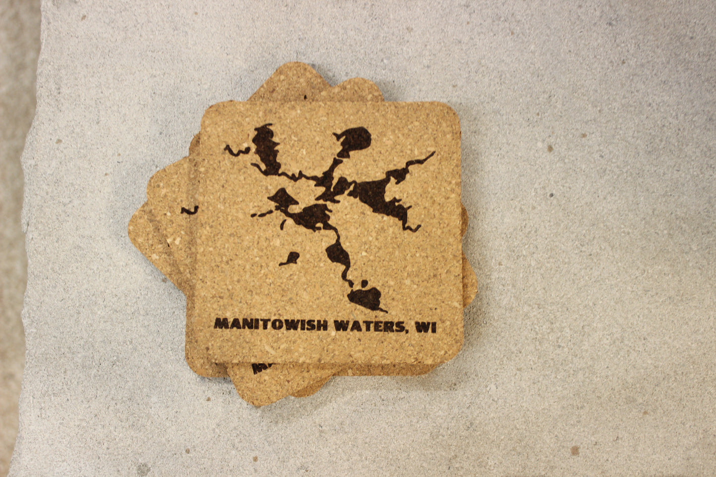 Manitowish Chain of Lakes Cork Coaster