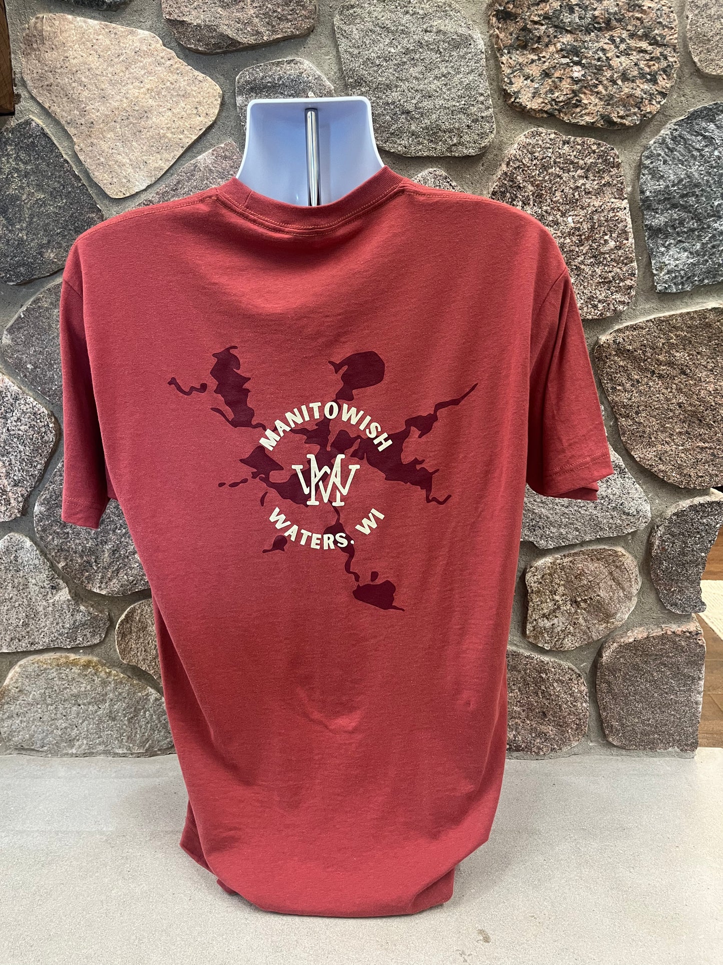 Manitowish Chain Lakes Tee - Cranberry